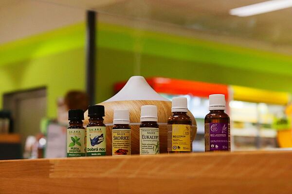 Aromaterapie v prodejně Zdraví s chutí